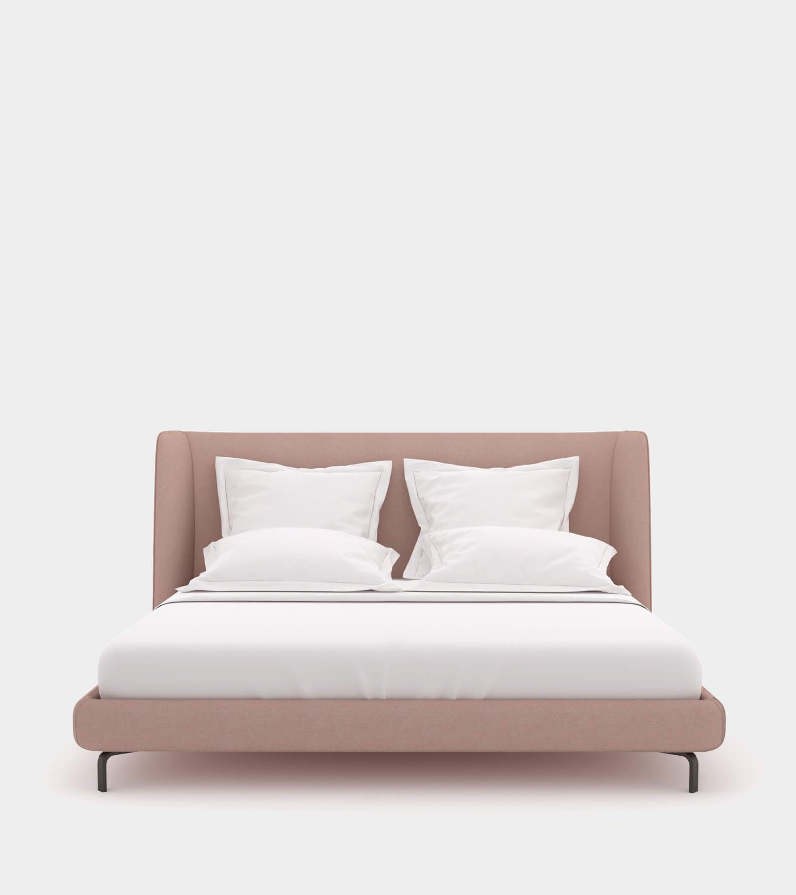 Bed with round headboard 1 - 3D Model