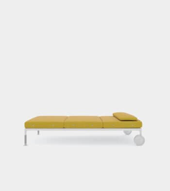 Outdoor chaise longue with wheels - 3D Model