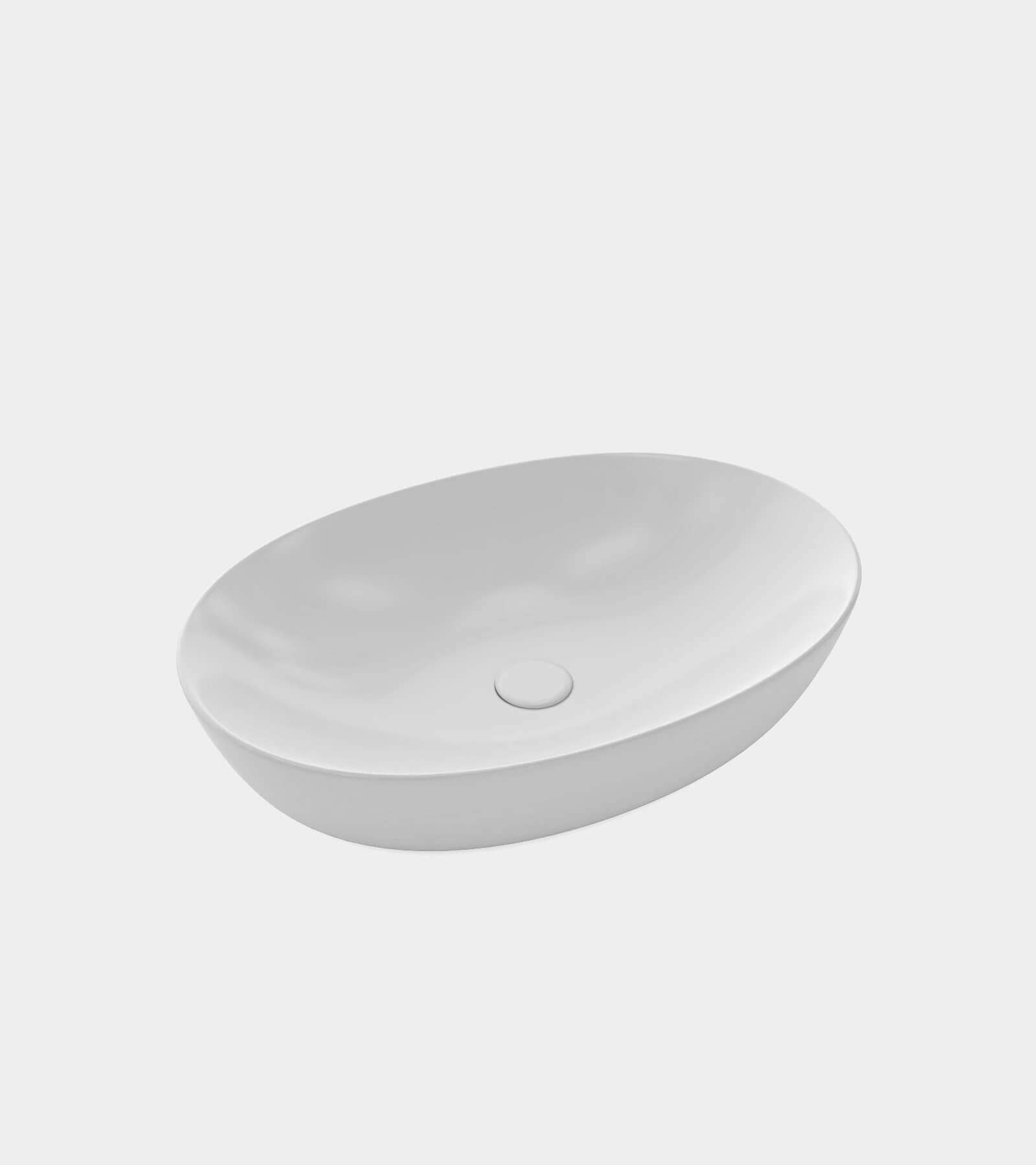 White wash basin with a round shape 3D Model