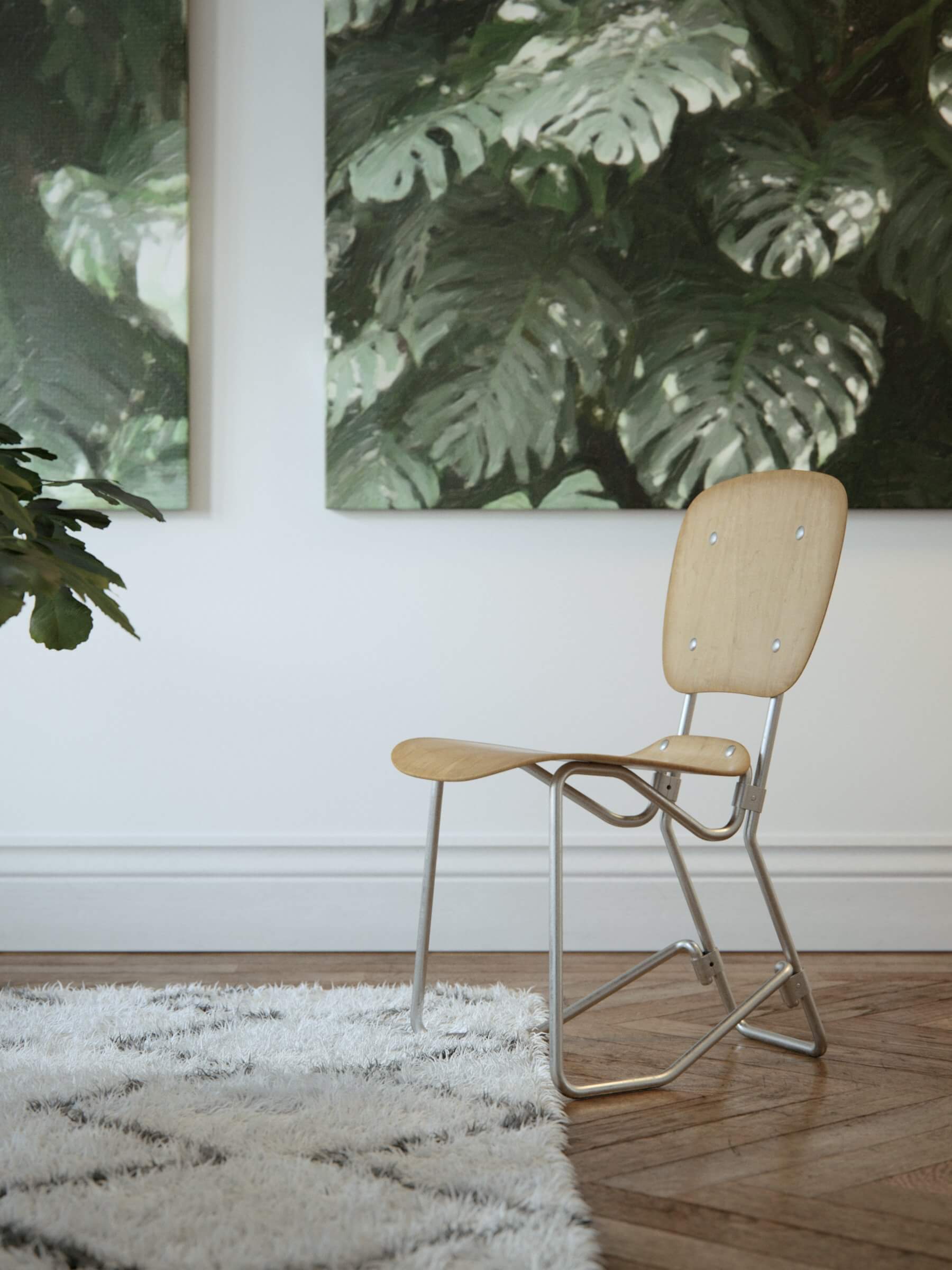 Classical apartment chair - cgi visualization