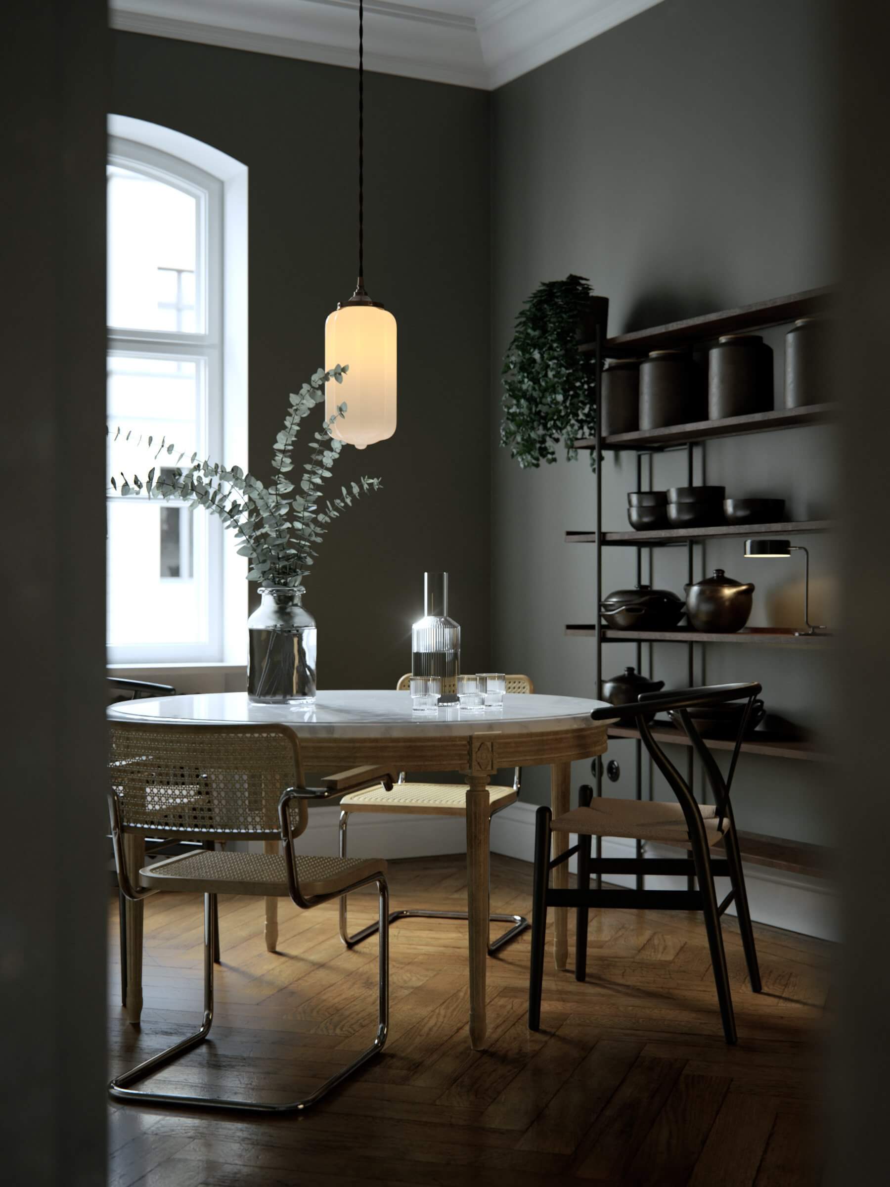 Classical apartment dining room - cgi visualization