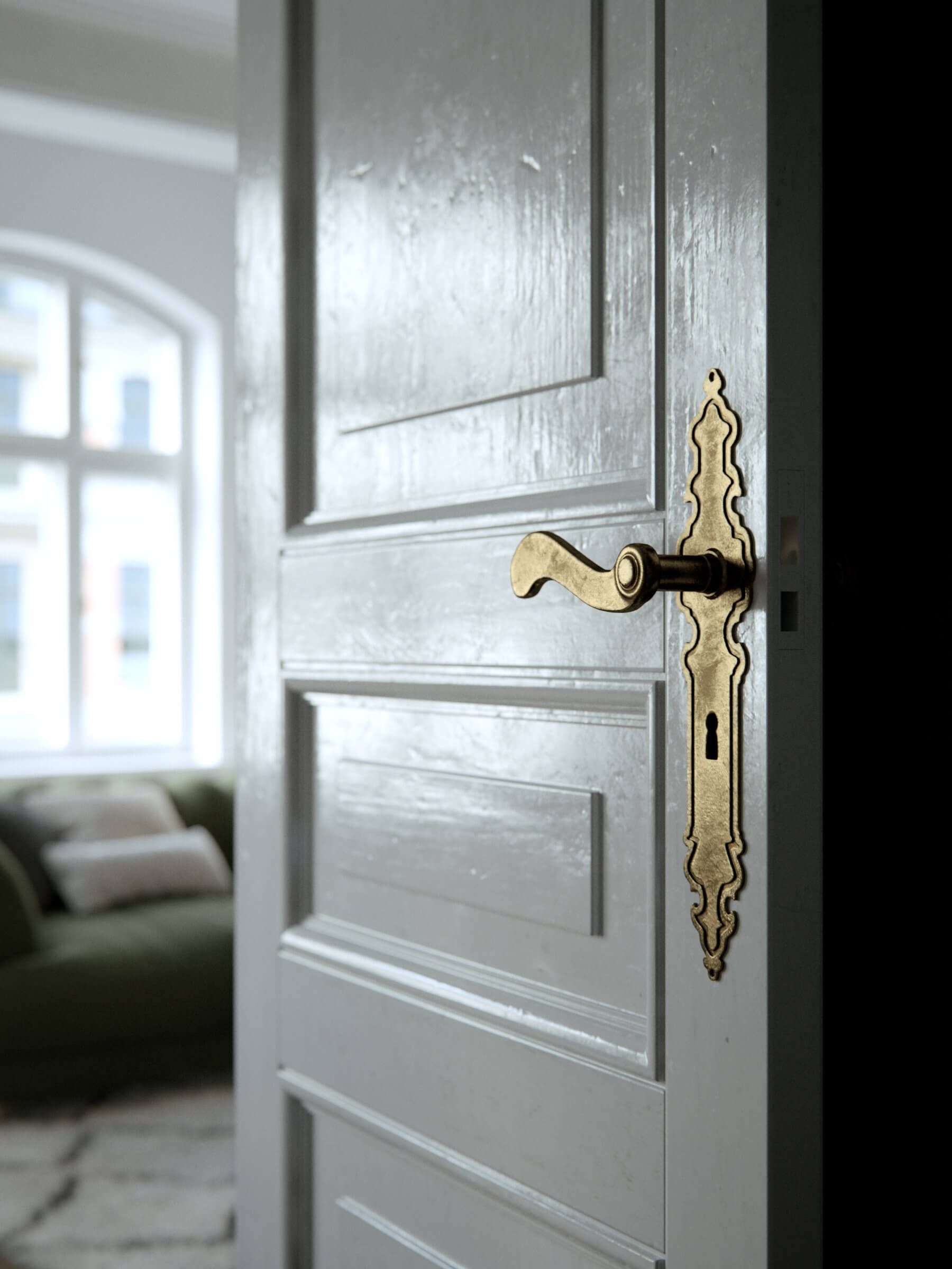Classical apartment door detail - cgi visualization