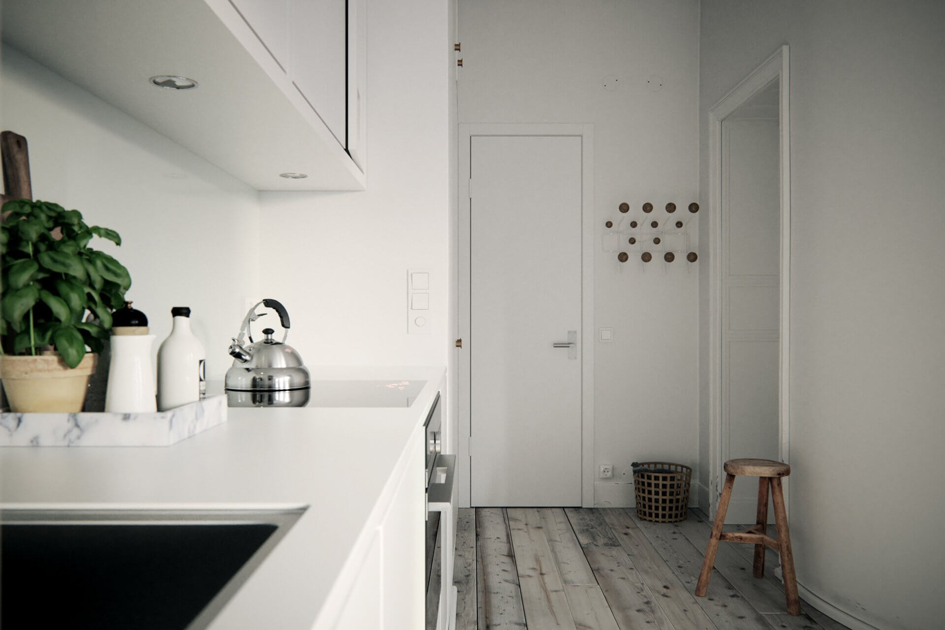 Emmas Place flat kitchen - cgi visualization