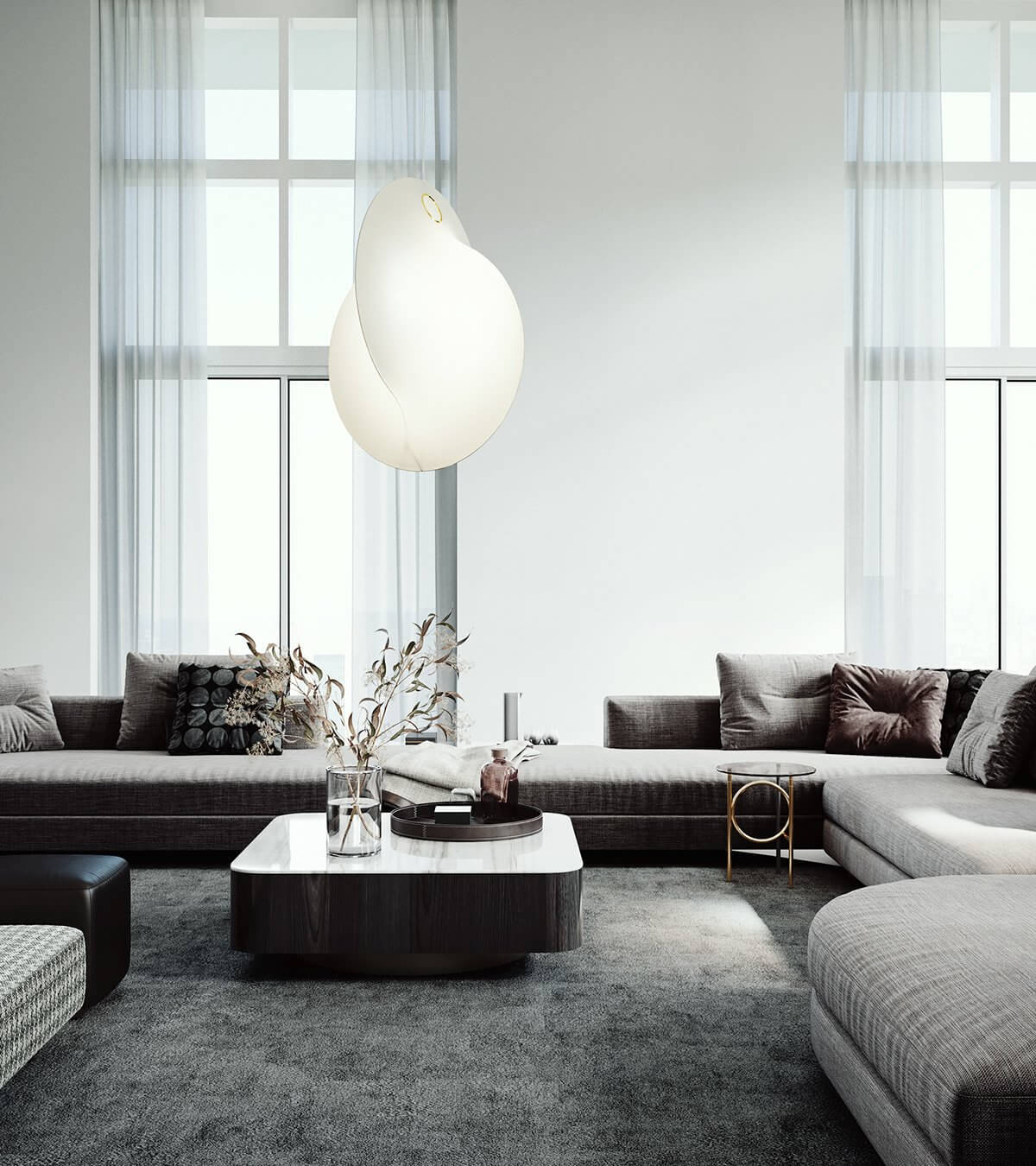 Furniture couch sofa living room - cgi visualization