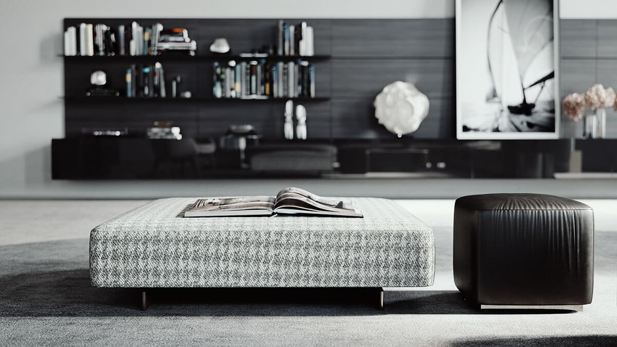 Furniture living room wall - cgi visualization