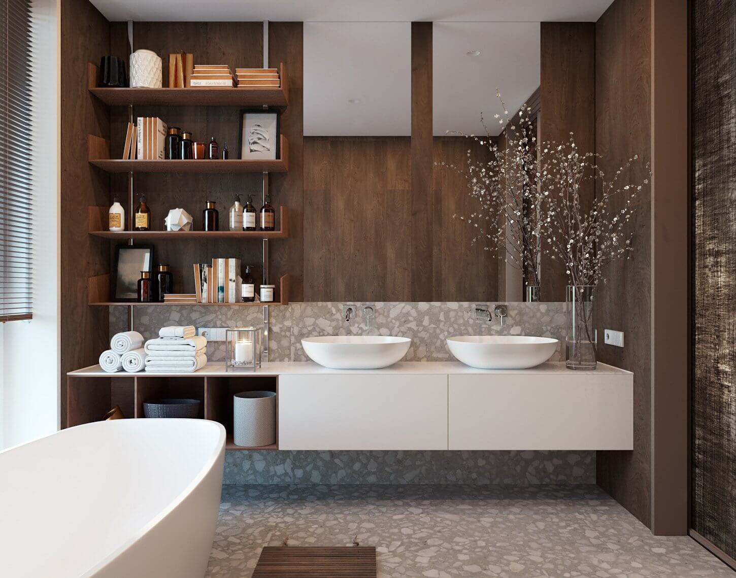 Apartment for a young family bathroom - cgi visualization