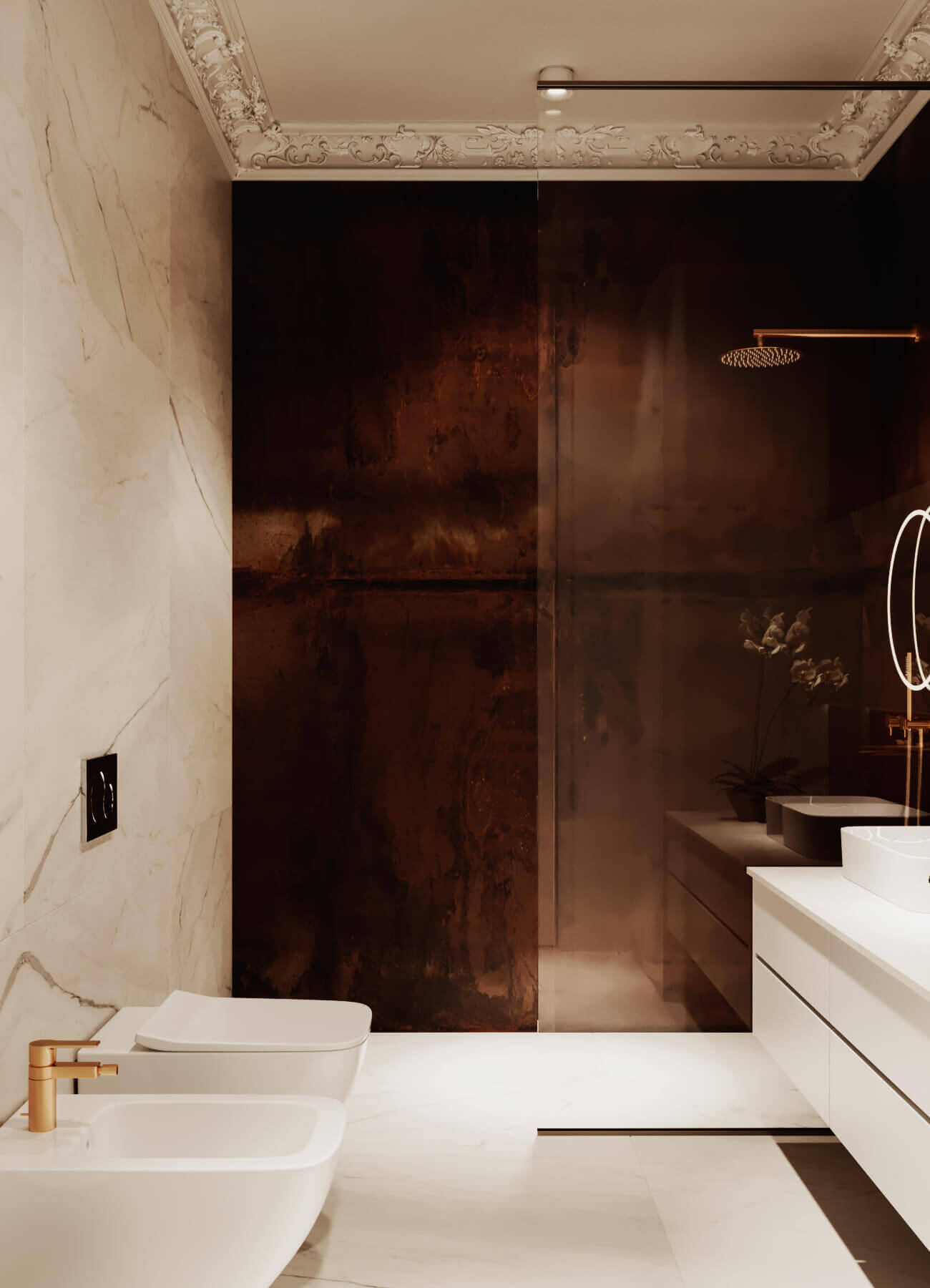 Bernardazzi Apartment bathroom shower design - cgi visualization