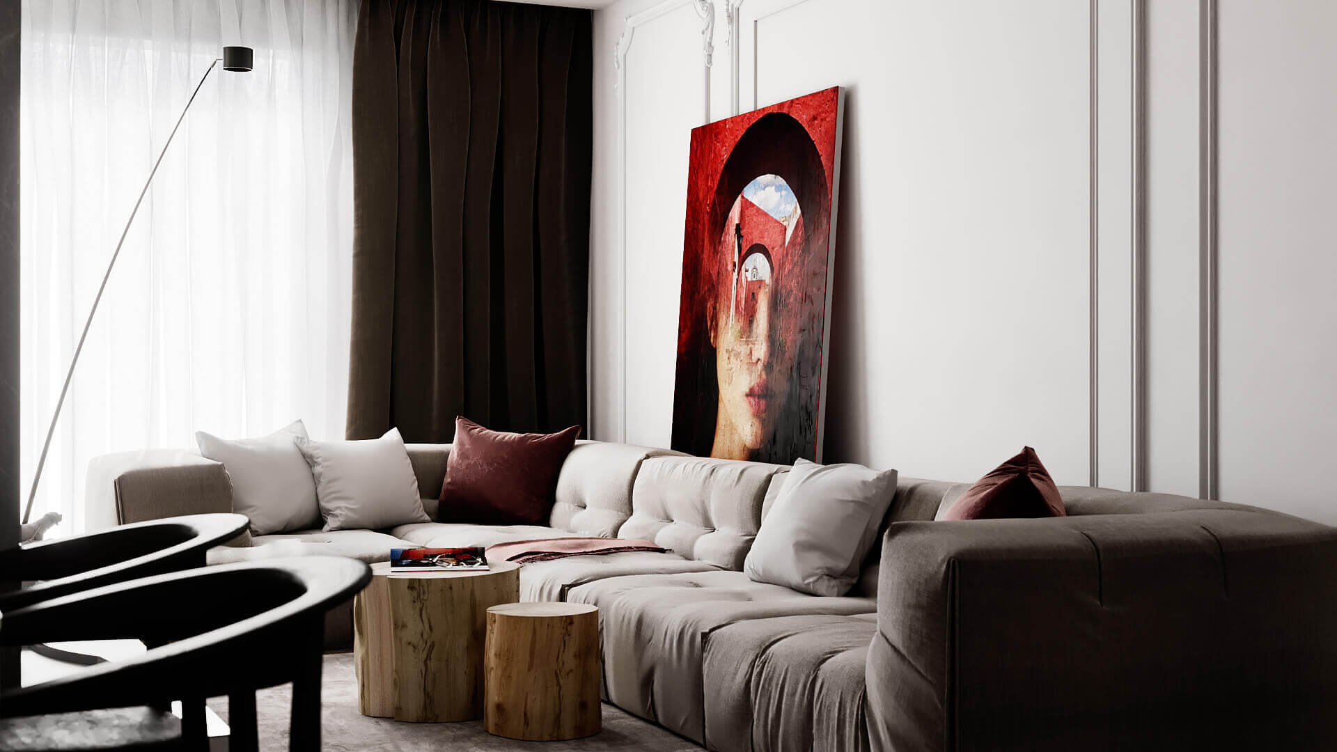 Bernardazzi Apartment living room couch - cgi visualization