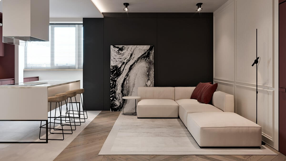 Bordo Apartment living room - cgi visualization