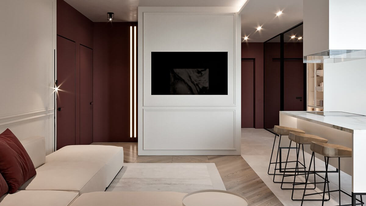 Bordo Apartment living room couch - cgi visualization