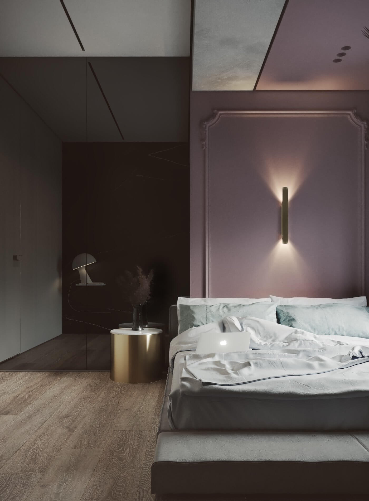 Eighty Four Apartment designer bedroom - cgi visualization