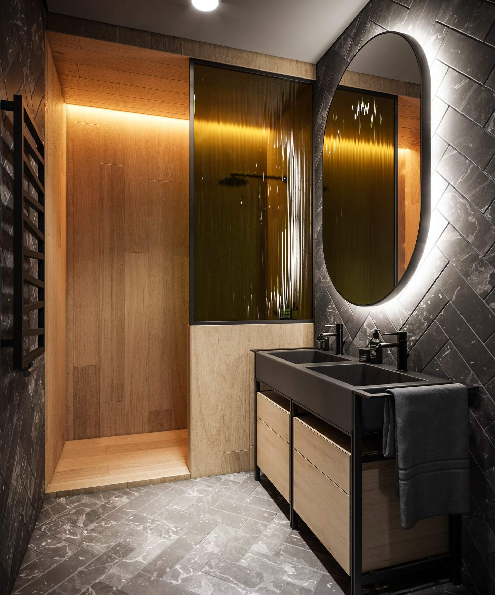 Haus 38 loft interior visualization bathroom design - cgi visualization