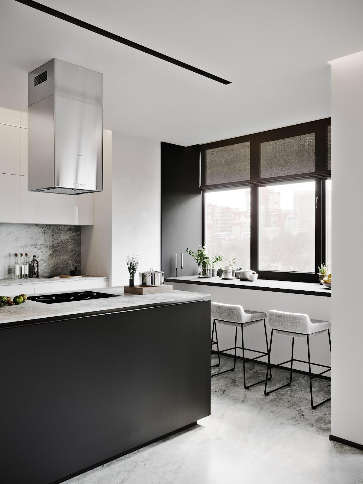 Modern Tenderness Flat modern kitchen design - cgi visualization
