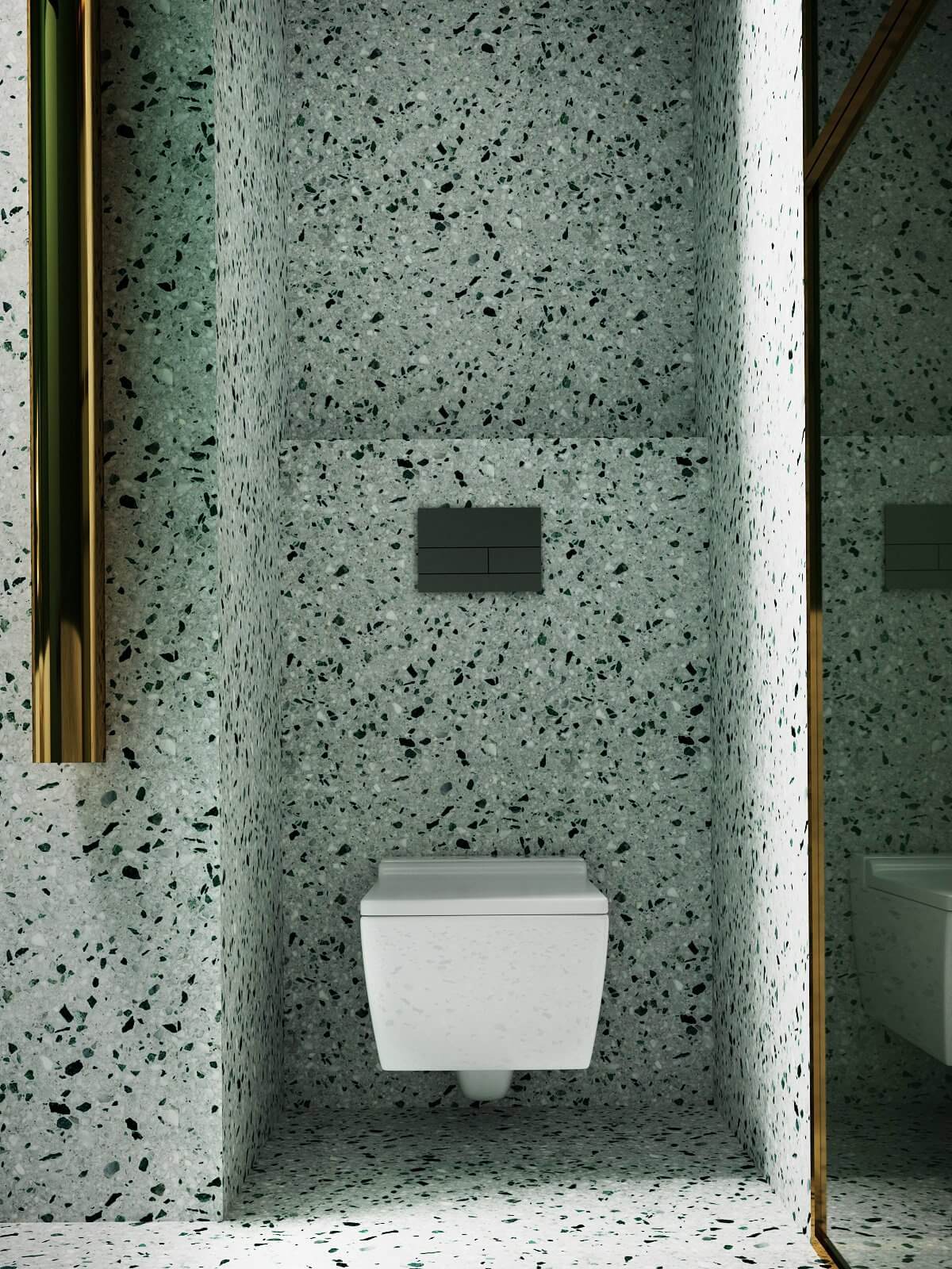 New York concept house bathroom wc - cgi visualization