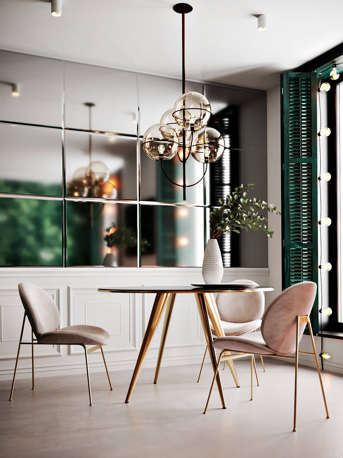 New York concept house dining table - cgi visualization
