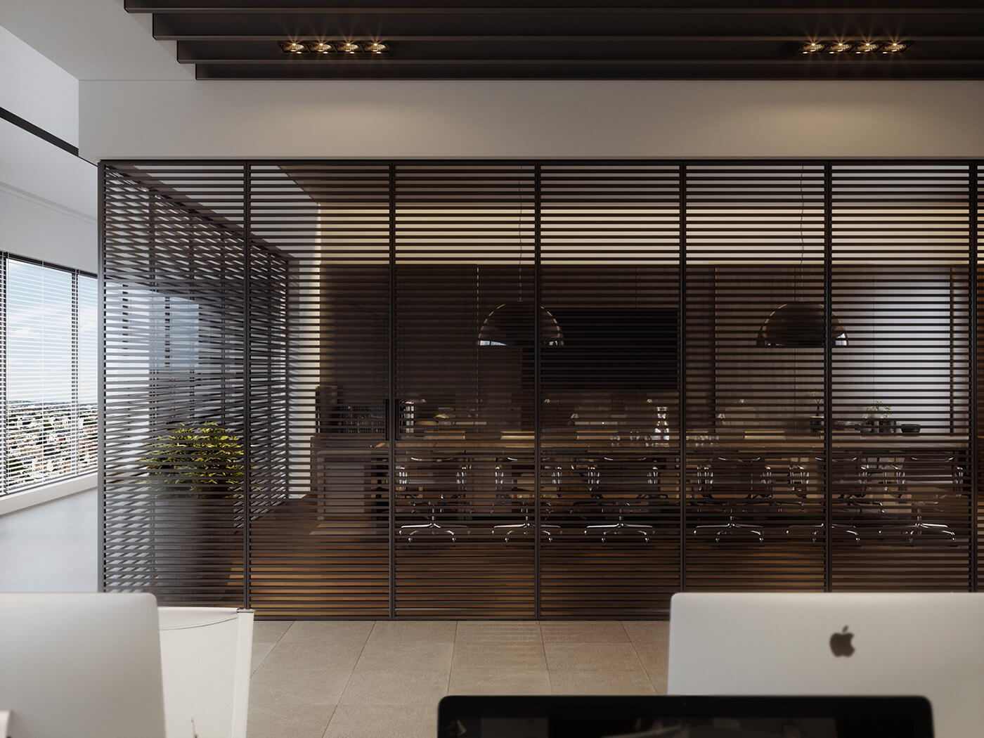 Open office in UK meeting room - cgi visualization