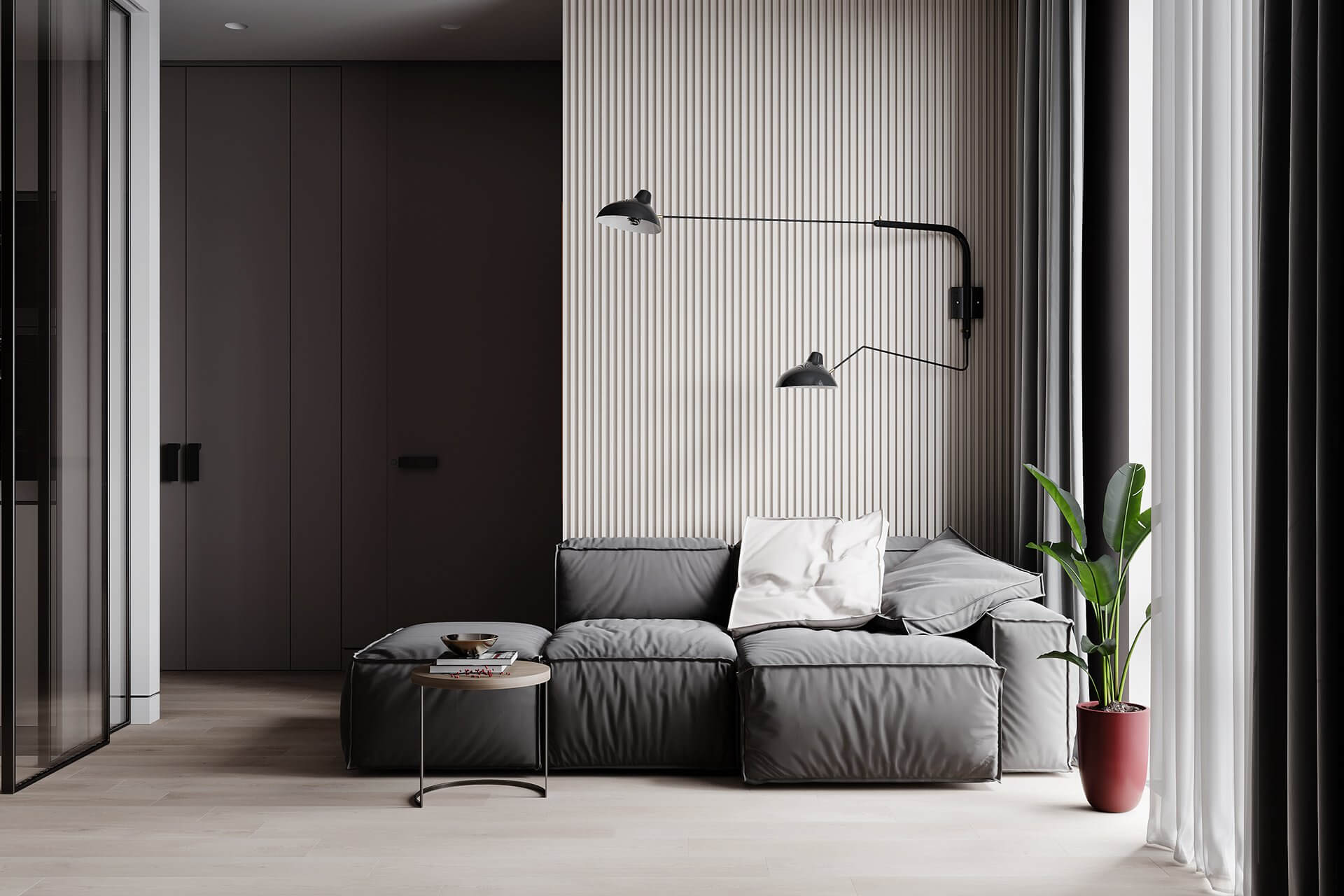 Presnya Siti Flat living room modern - cgi visualization