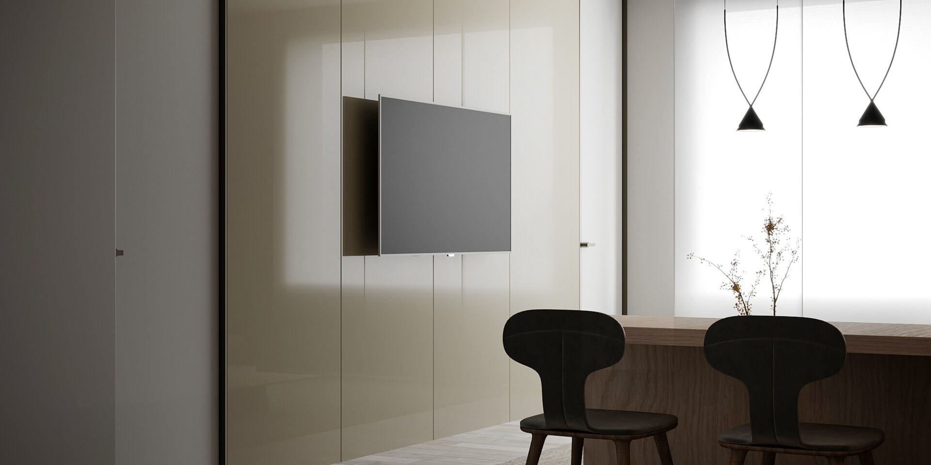 Royal Tower Apartment living room tv unit - cgi visualization