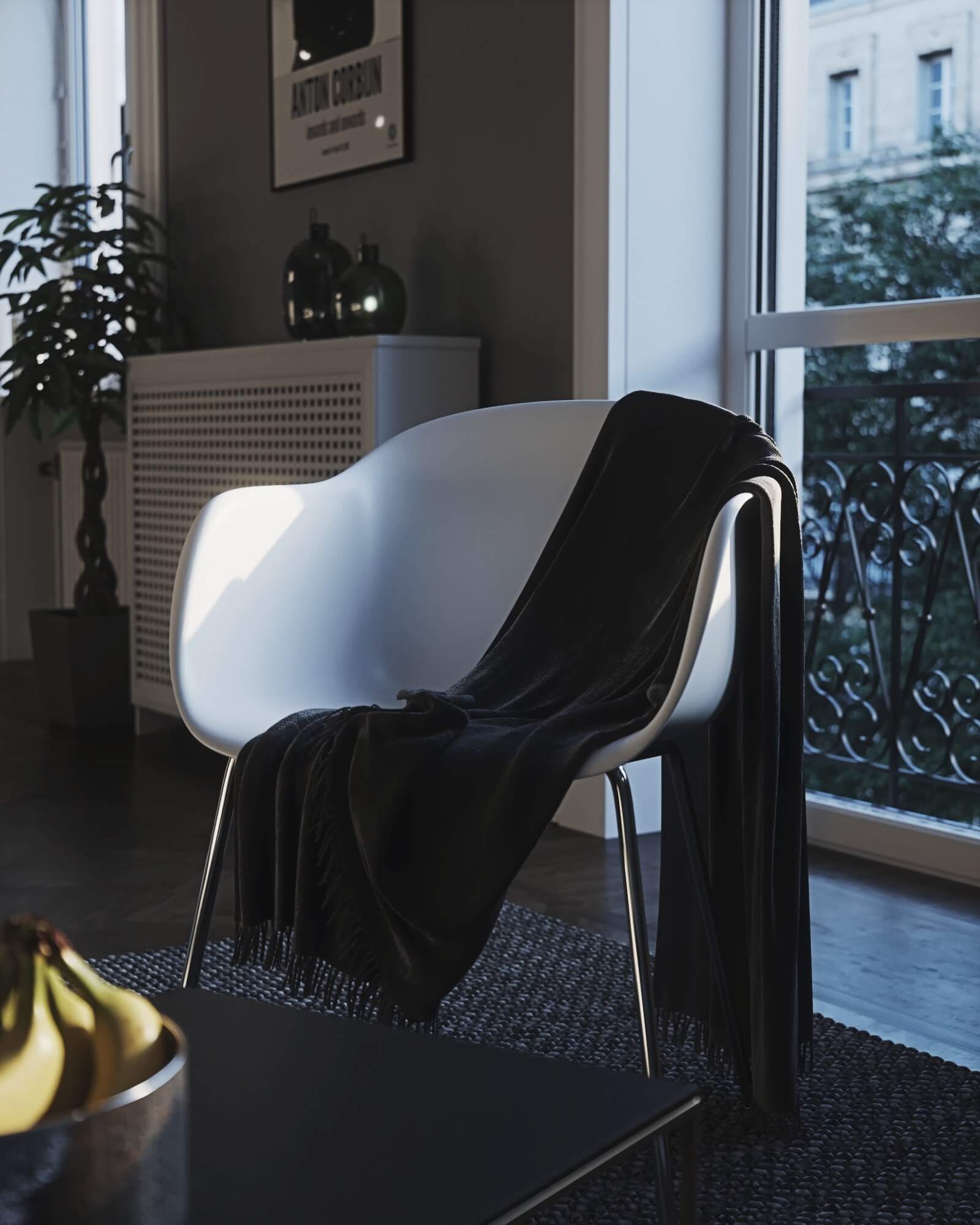 Scandinavian flat chair living room - cgi visualization