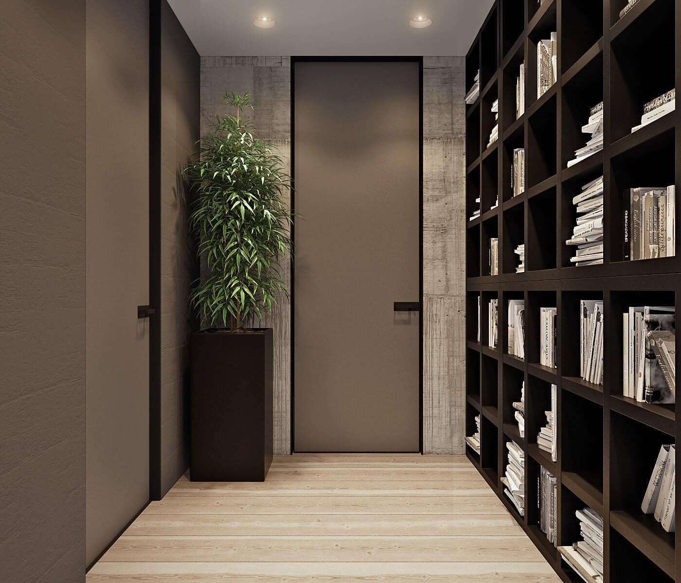 Stylish cozy apartment in italy entrance - cgi visualization