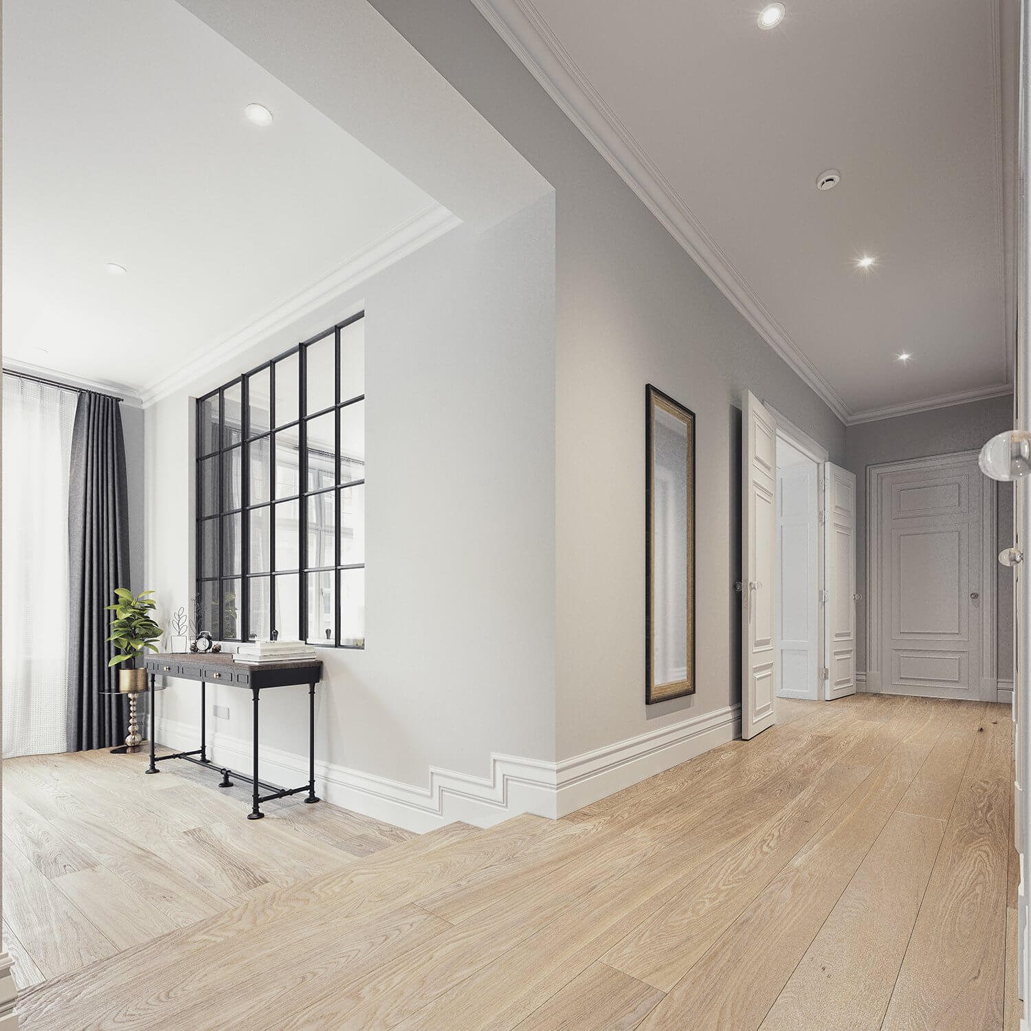 Tavistock apartment corridor - cgi visualization