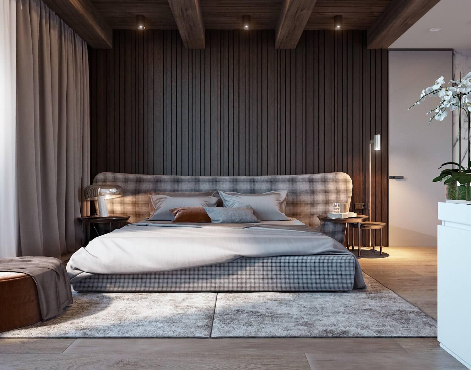 The Villa in Italy bedroom bed - cgi visualization