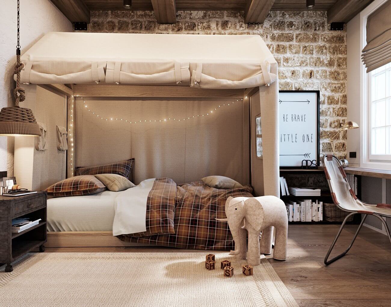 The Villa in Italy kids room bed - cgi visualization