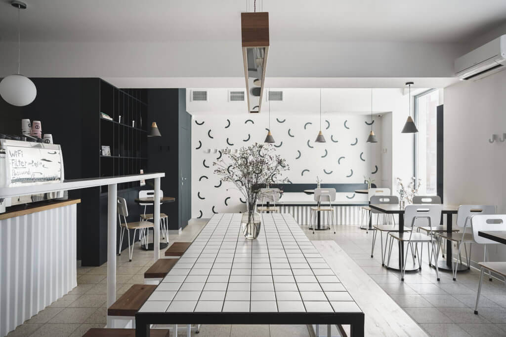 Coffee shop interior design cozy relax - cgi viusalization