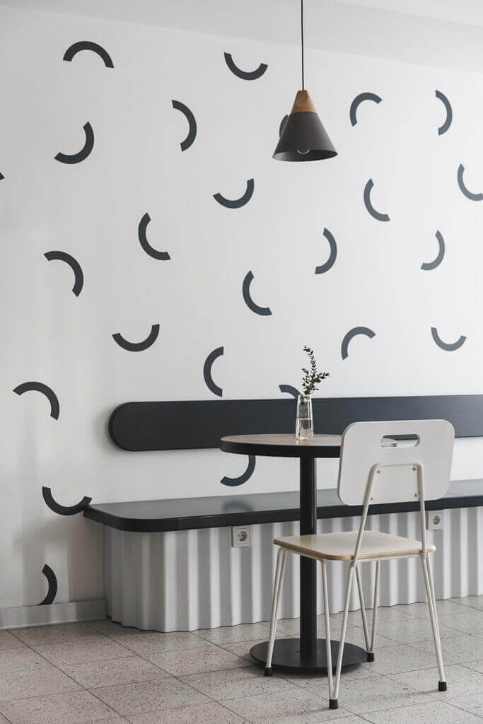 Coffee shop interior design wall picture - cgi viusalization