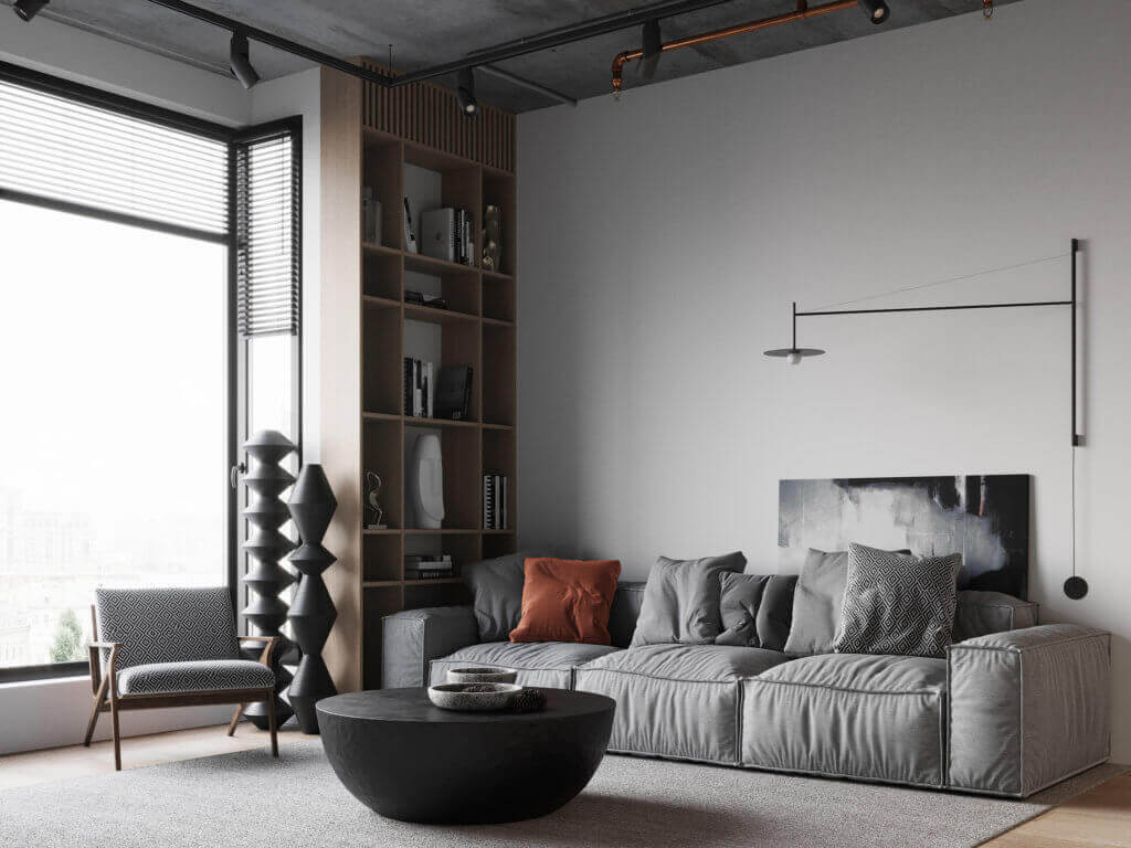 Inspiration Living Apartment fabric furniture - cgi visualization
