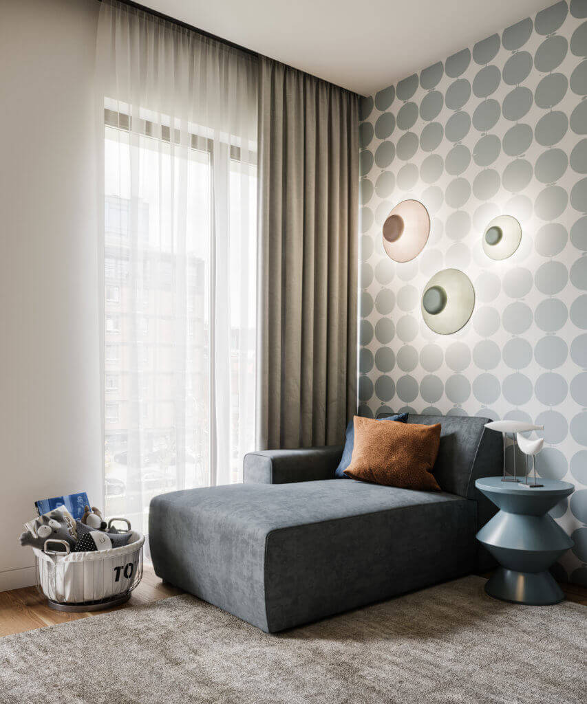 Stunning Living Apartment kids room lounge area - cgi visualization