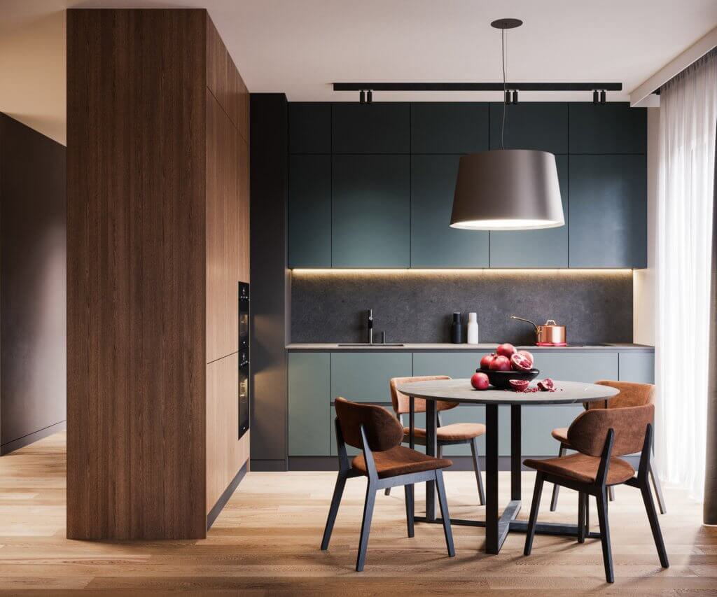 Stunning Living Apartment kitchen area - cgi visualization