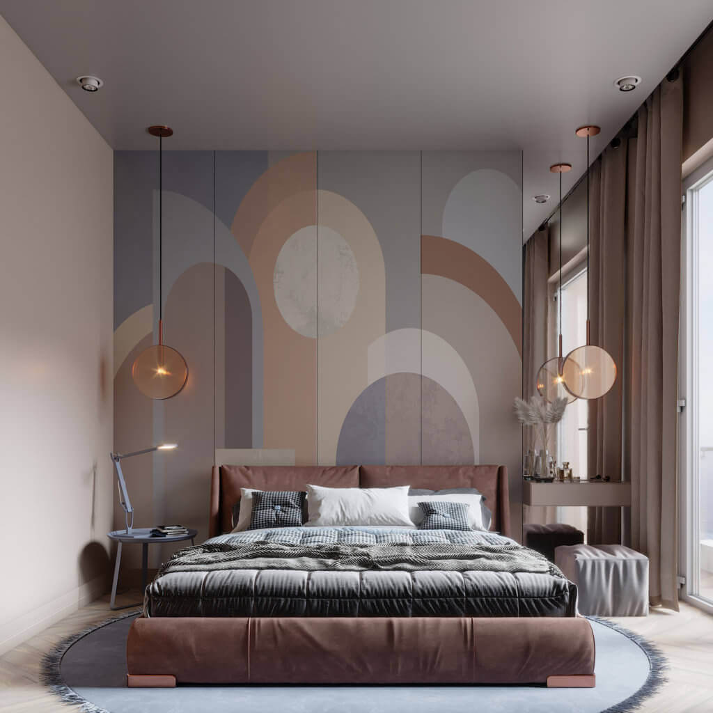 Stunning Pastel bedroom cozy - cgi visualization