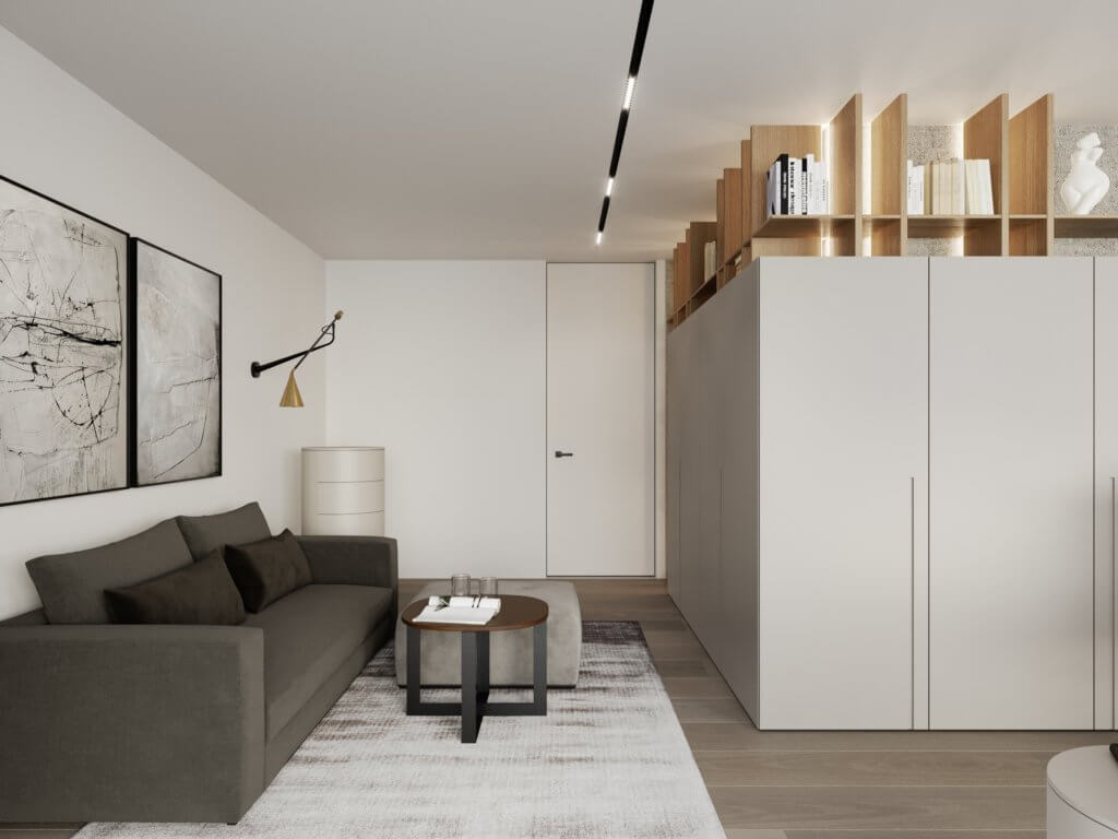 Stylish Villa Interior & Living Design living area couch - cgi visualization