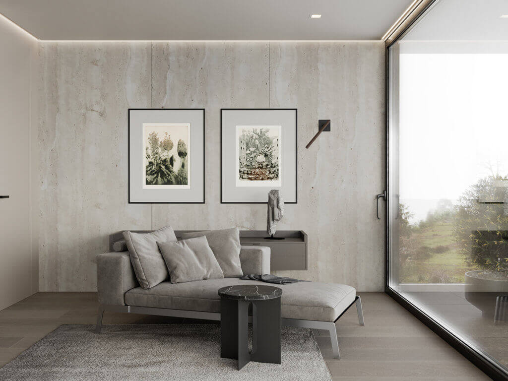 Stylish Villa Interior & Living Design lounge area - cgi visualization