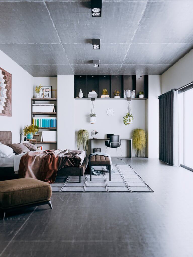 Awesome & open Bedroom design - cgi visualization 6