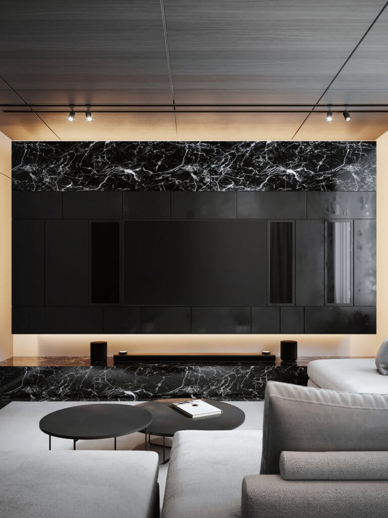 Cozy & Elegant living interior design - cgi visualization(2)