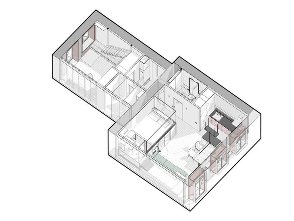 Mezzanine Apartment Design Ideas - cgi visualization