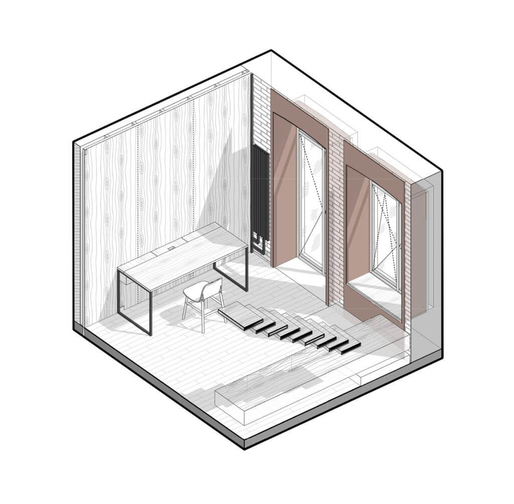 Mezzanine Apartment Design Ideas - cgi visualization 1