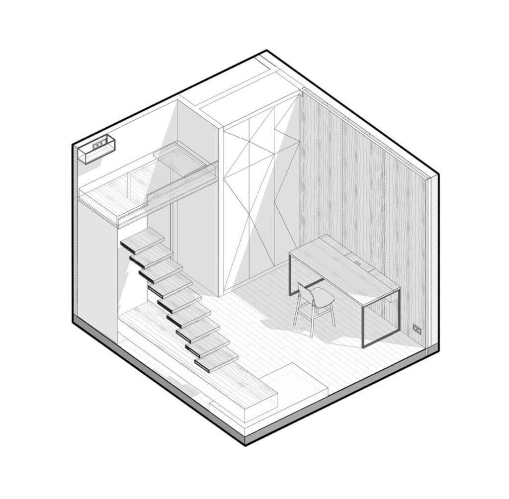 Mezzanine Apartment Design Ideas - cgi visualization 2