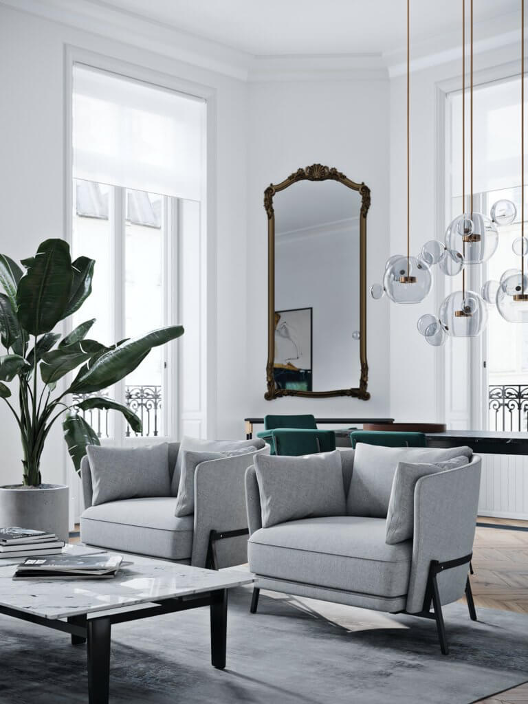 Stunning Apartment in Paris living - cgi visualization(10)