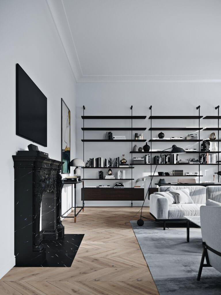 Stunning Apartment in Paris living - cgi visualization(11)