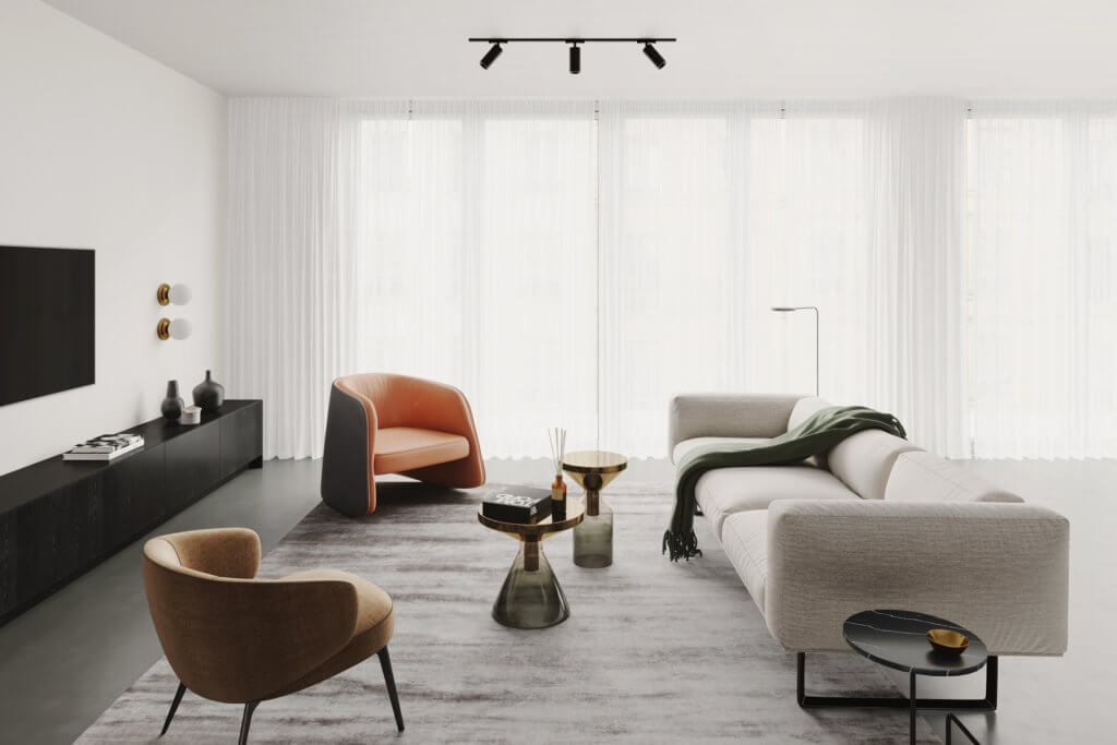 Stylish living room design inspiration - cgi visualization