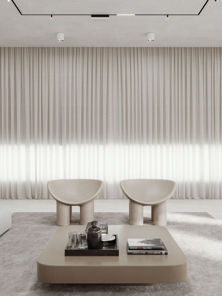 Super Minimalistic interior living design - cgi visualization 7