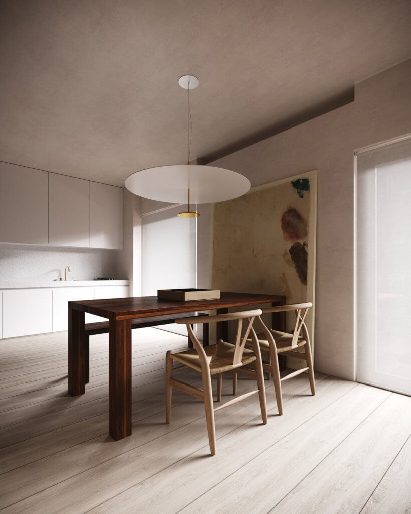 Light stylish interior design apartment - cgi visualization 4