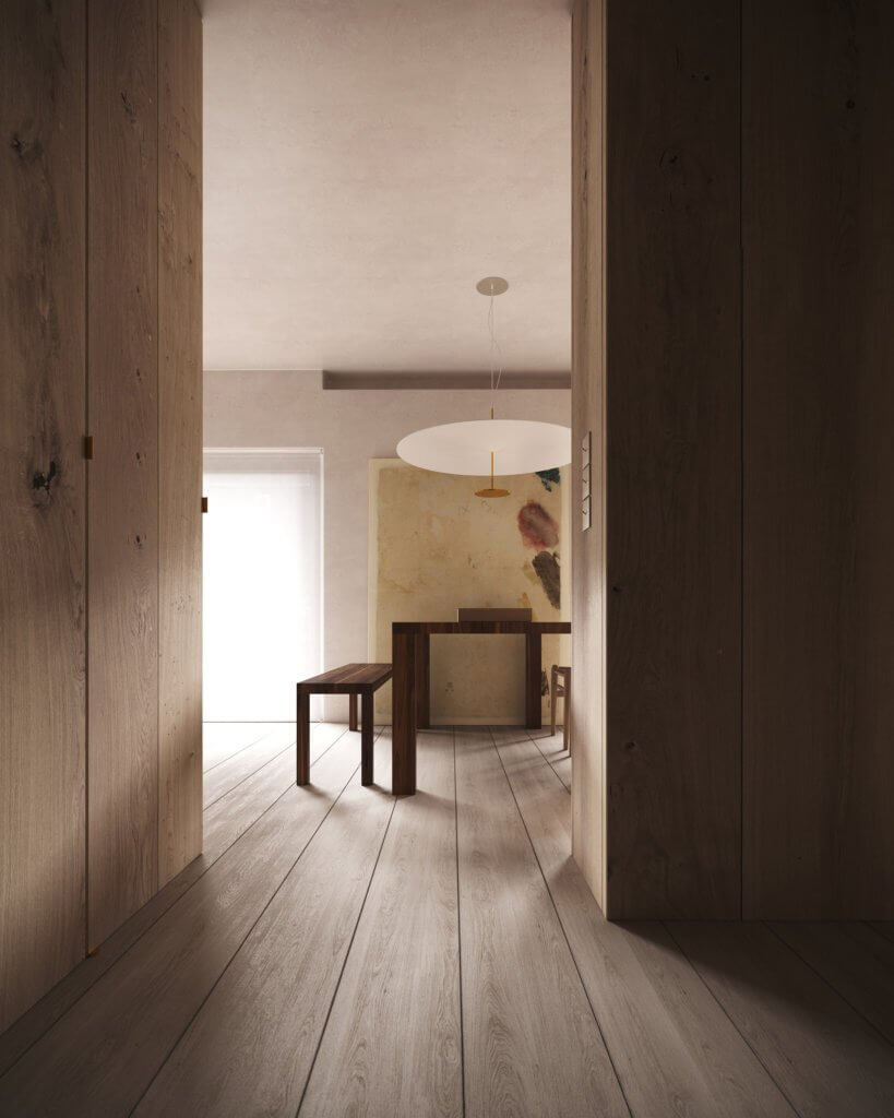 Light stylish interior design apartment - cgi visualization