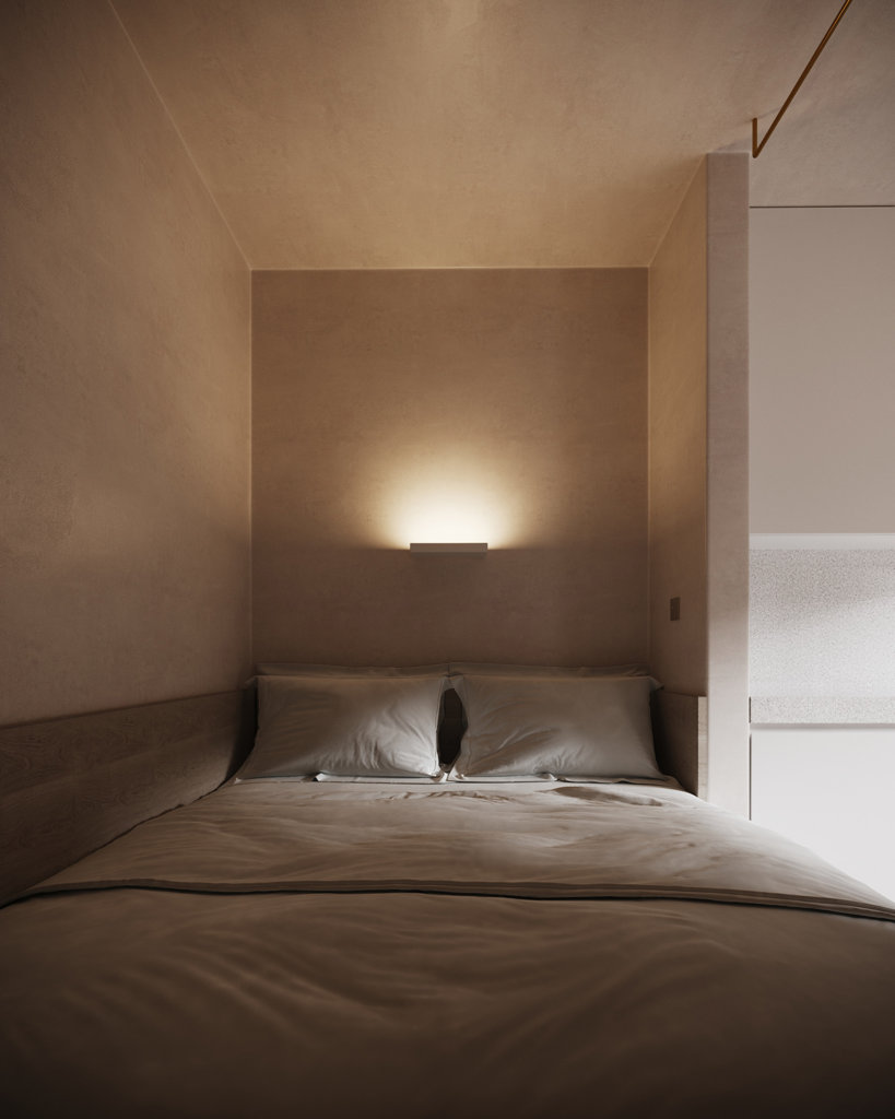 Light stylish interior design apartment - cgi visualization 9