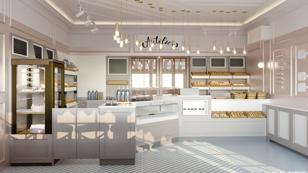 Stylish Bakery interior design - cgi visualization(7)