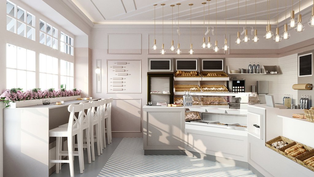 Stylish Bakery interior design - cgi visualization(9)