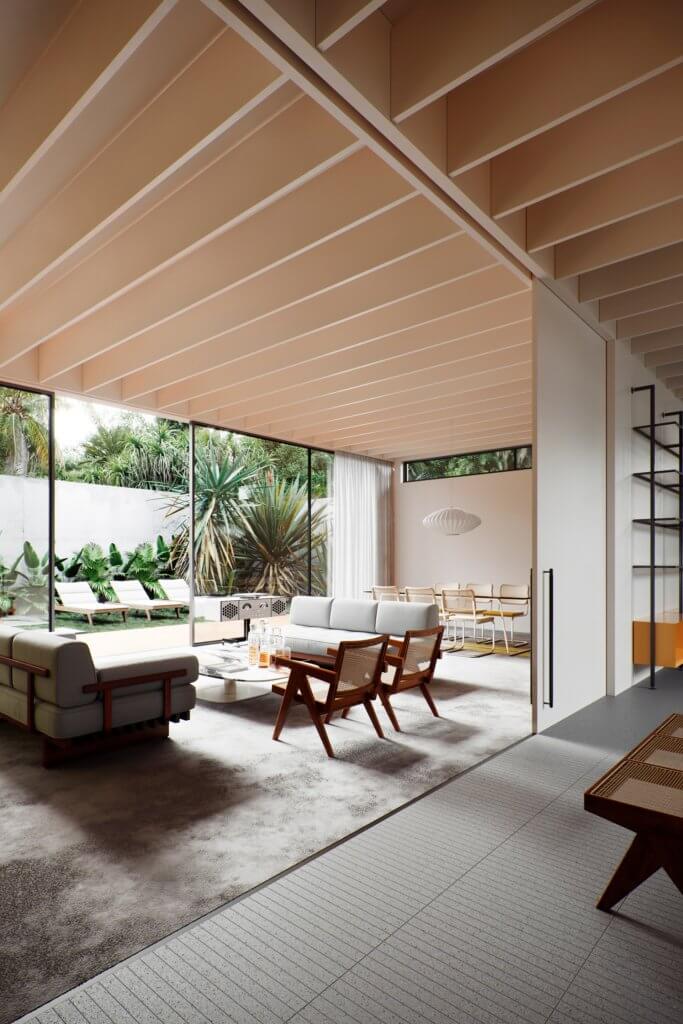 Trendy Interior Design Villa in Barcelona - cgi visualization 5